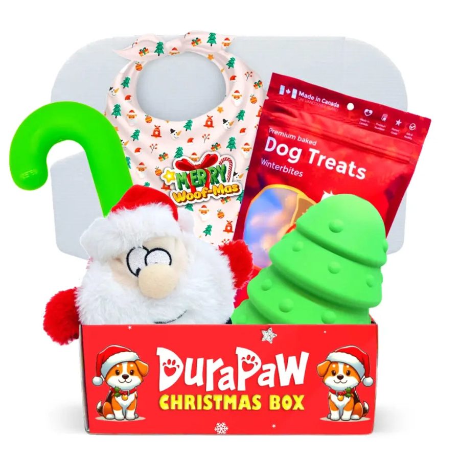 Holiday Dog Gift Box — Curated Toys, Treats and Chews in One Wrapped Bundle