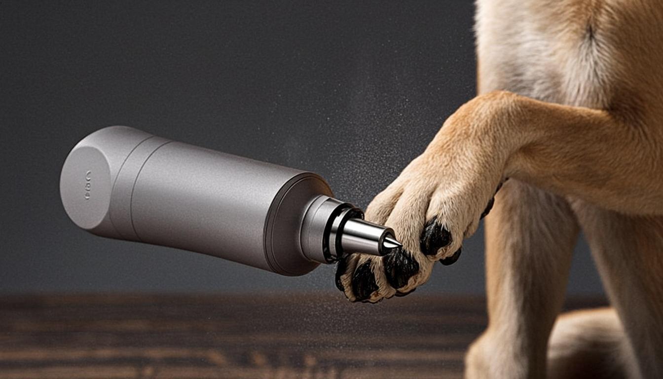 Casfuy Dog Nail Grinder — Quiet Rechargeable Grinder with 2 Speeds & 3 Ports