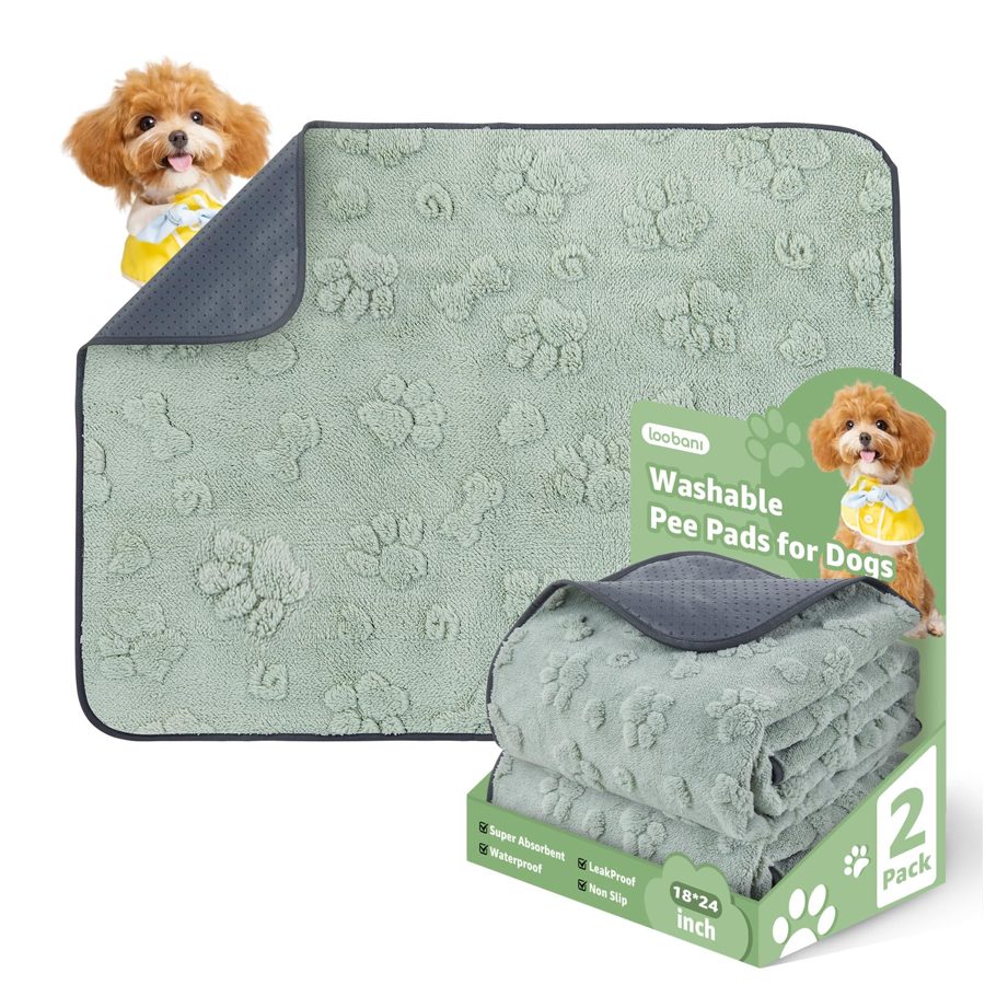 Washable Puppy Training Pads (4-Pack) — Reusable Absorbent Mats That Survive the Washer